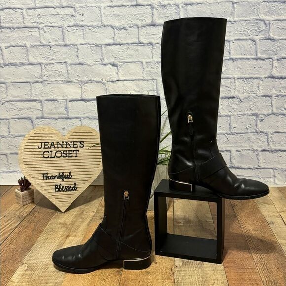 Tory Burch Black Sofia Riding Boots - Picture 3 of 14